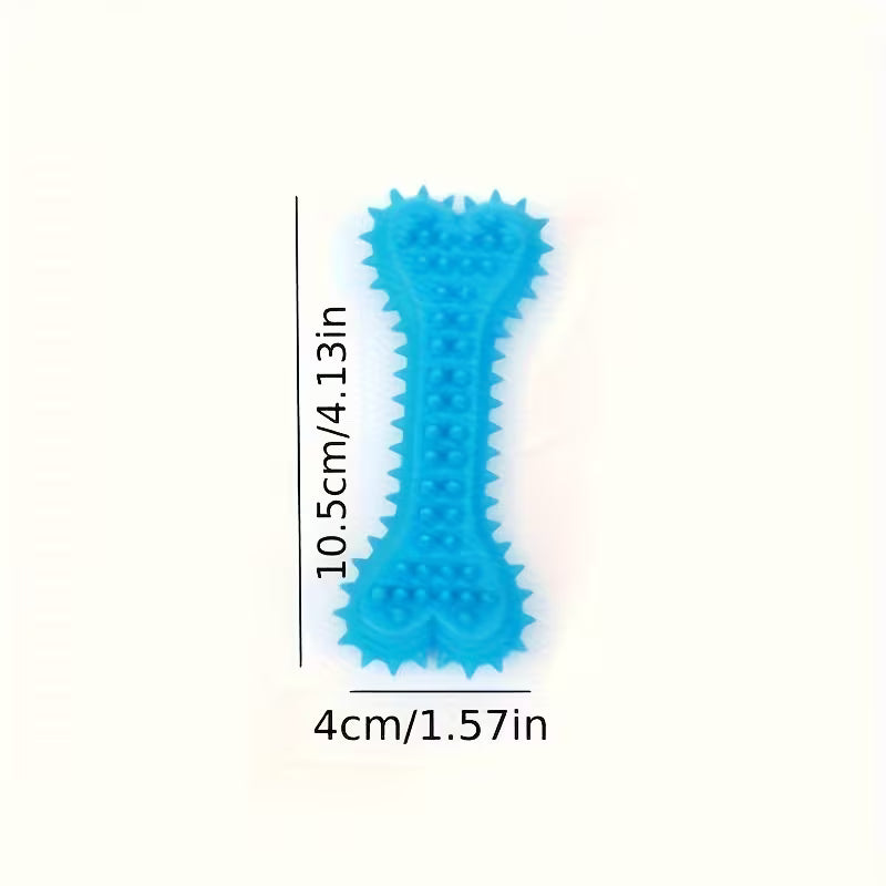Non-Vocal Spiked Bone Toy for Small Dogs
