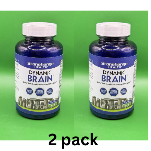 StonehengeDynamic Brain Supplement w/ BacoMind – Boost Focus & Memory 60 Caps (2 PACK)