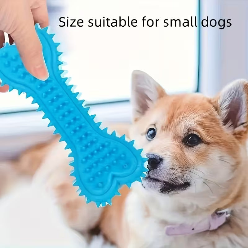 Non-Vocal Spiked Bone Toy for Small Dogs