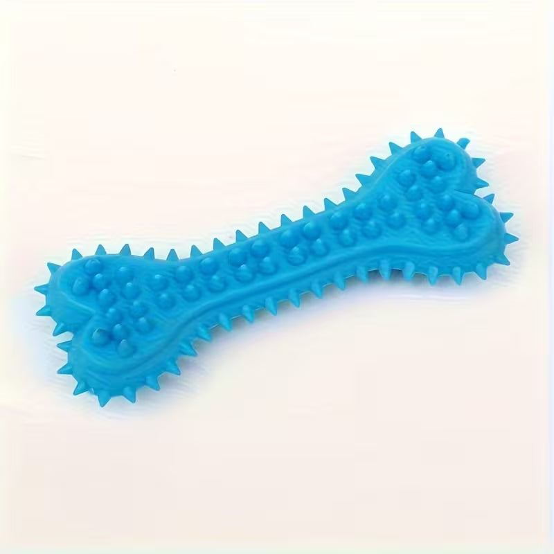 Non-Vocal Spiked Bone Toy for Small Dogs