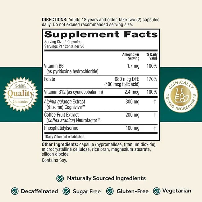 Brain Health Support Formula | Cognitive Wellness & Mental Performance Supplement | 60 Capsules