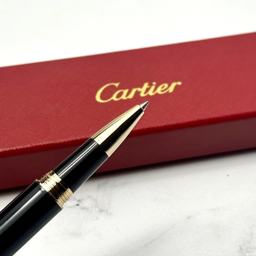 Cartier Black Gold Composite Executive Rollerball Pen Rare AD VIP Gift