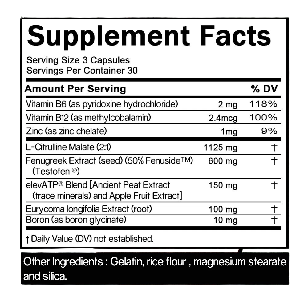 Total-T Testosteron Booster Enhance Energy Performance Improve Muscle 90