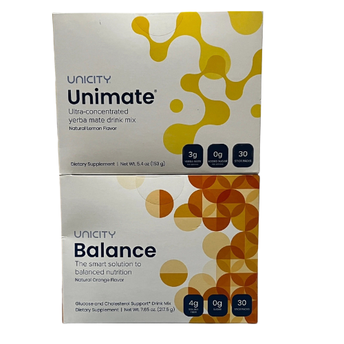 Combo-Unicity Unimate LEMON and Unicity Balance Natural Orange