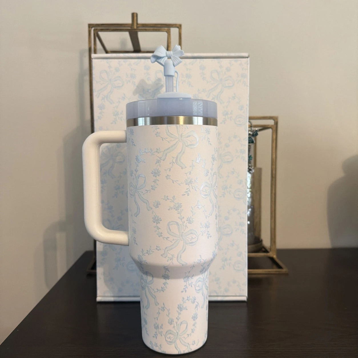 Stanley x LoveShack Fancy Winter Ice Blue Bow Coquette 40oz