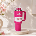 Stanley 40oz Flamingo Pink Tumbler Stainless Steel H2.0 FlowState Quencher