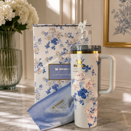 The Stanley x LoveShackFancy Quencher | 40 OZ Everblooming Rosettes