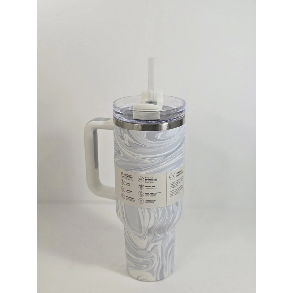 Stanley Adventure Quencher H2.0 Flowstate Tumbler 40 oz Polar Swirl Handle Cup