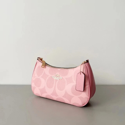 COACH Teri Shoulder Bag In signature canvas Pink New CAL51