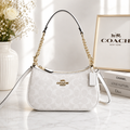 NEW COACH Teri 2Way Shoulder Bag Signature Coated Canvas White outlet CA548