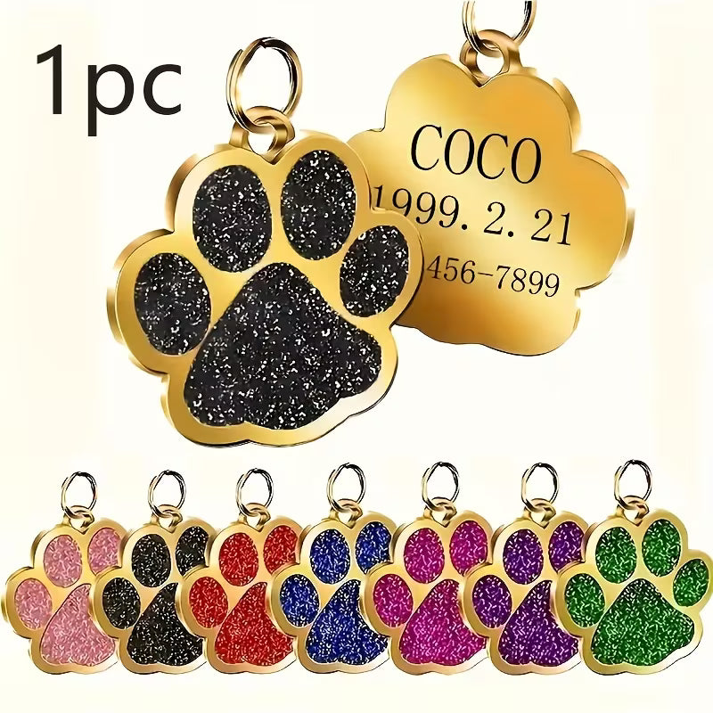1pc, a Custom Alloy Pet ID Tag That Can Be Engraved with a Name And Phone Number to Prevent Loss, Personalized Tags for Cats And Dogs
