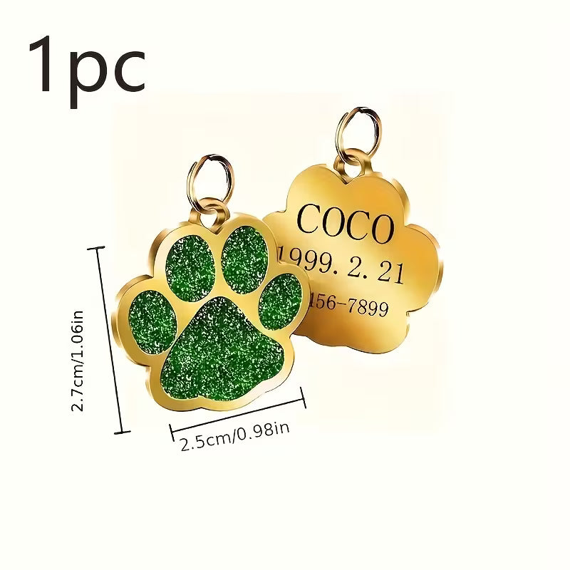 1pc, a Custom Alloy Pet ID Tag That Can Be Engraved with a Name And Phone Number to Prevent Loss, Personalized Tags for Cats And Dogs