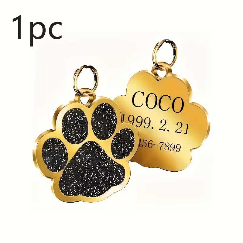 1pc, a Custom Alloy Pet ID Tag That Can Be Engraved with a Name And Phone Number to Prevent Loss, Personalized Tags for Cats And Dogs