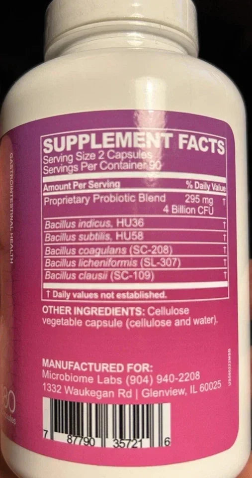 Advanced Probiotic Formula 180 Capsules | Spore-Based Digestive Wellness Supplement