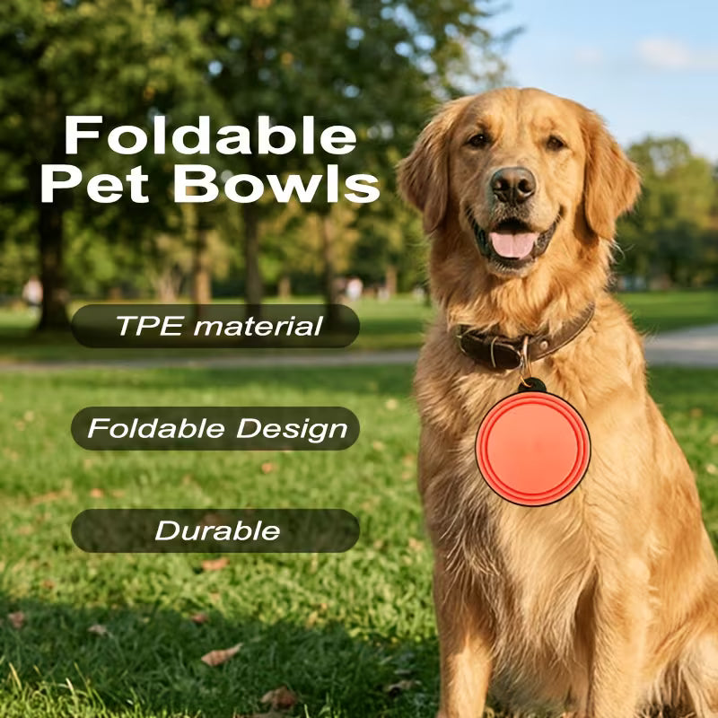 Pet Supplies Folding Bowl Portable Pet Folding Bowl Travel Dog Bowl Dog Bowl Dog Pot Dog Food Tool Dog Food Cat Food Bowl Water Bowl Telescopic Dog Bowl