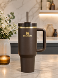 Stanley The Chocolate Gold Exclusive Quencher H2.0 Flowstate Tumbler | 40 oz Limited Edition, Brown,