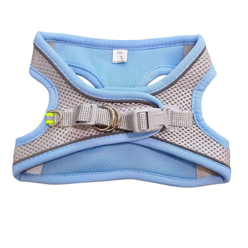 Pet Harness, All-weather Breathable Mesh, Reflective, Soft and Lightweight Pet Vest, Suitable for Small Pets, No Leash Included