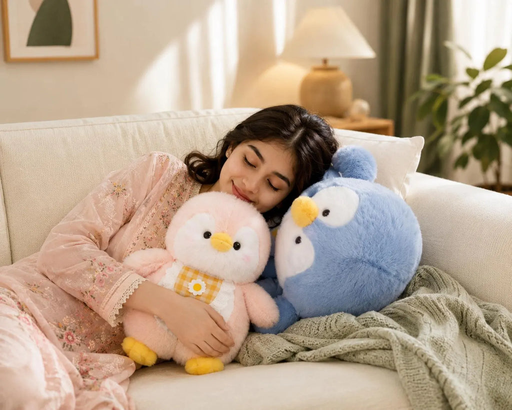 Bib Penguin Plush Toy | Soft Short-Plush Stuffed Animal, PP Cotton Filling, 25cm 40cm