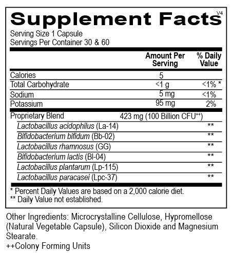 Probiotic Supplement – Daily Digestive & Gut Health Support | 60 Capsules