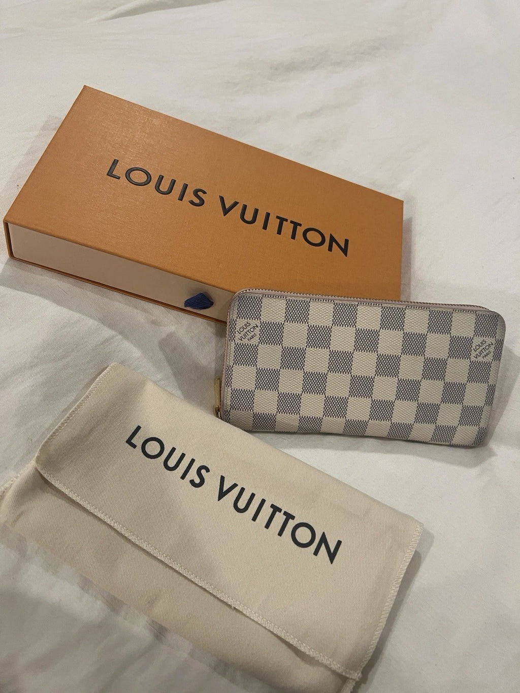 Louis Vuitton Damier Azur Zippy Zip Around Long Wallet Purse
