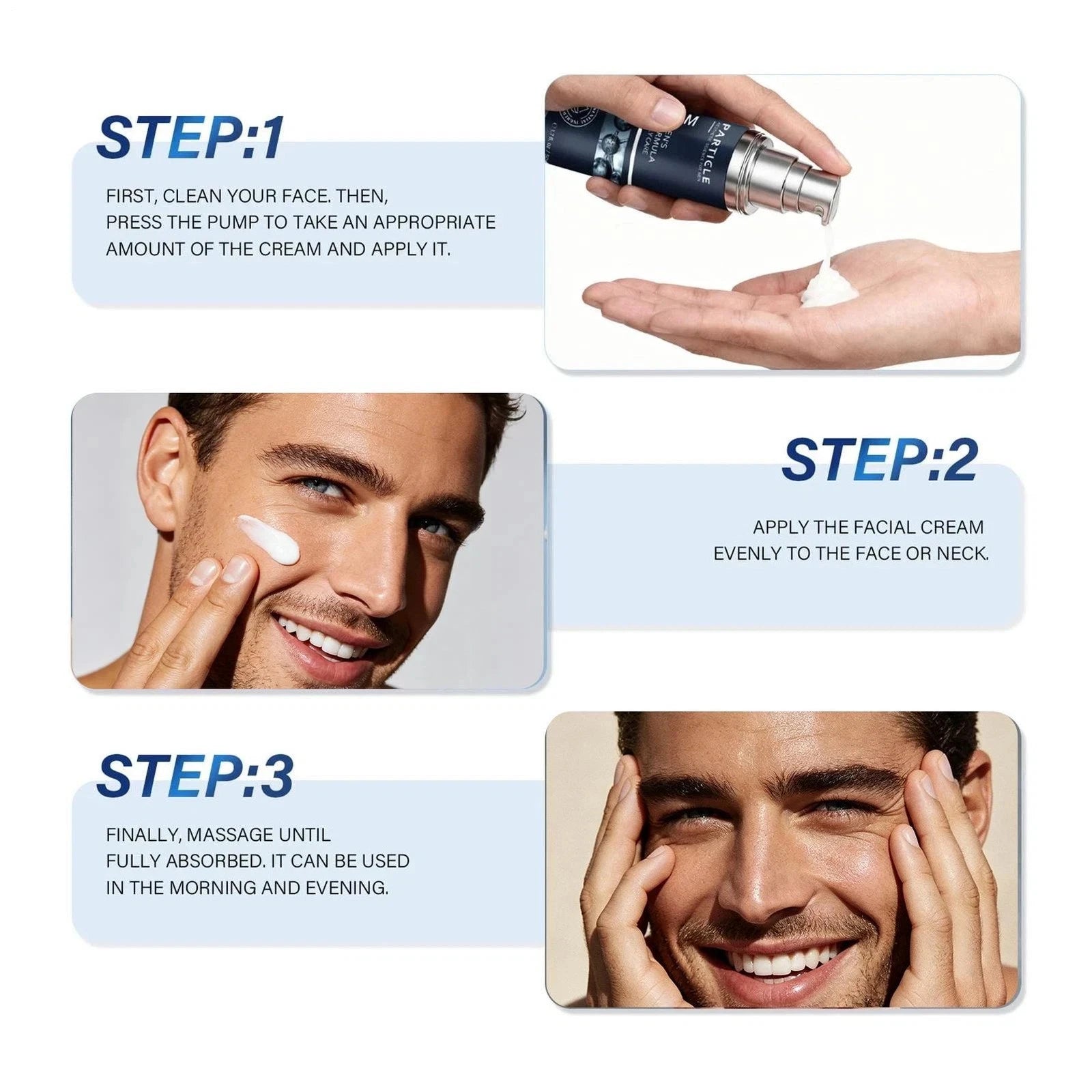 Particle Face Cream For Men All in One Fixes Eye Bags Dark Spots Wrinkles