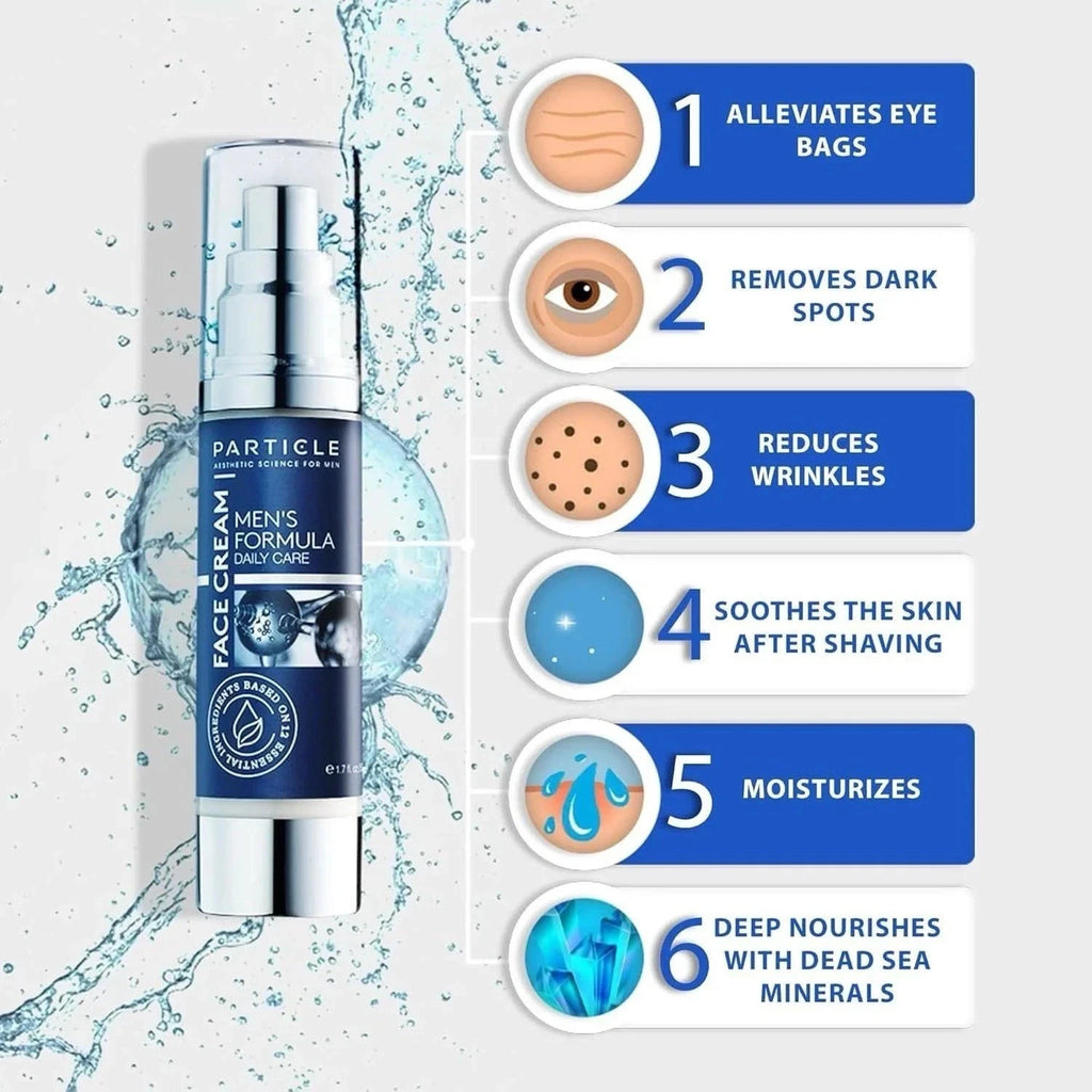 Particle Face Cream For Men All in One Fixes Eye Bags Dark Spots Wrinkles