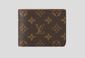 Louis Vuitton Brown Logo Bifold Men's Wallet Folding- Free Shipping