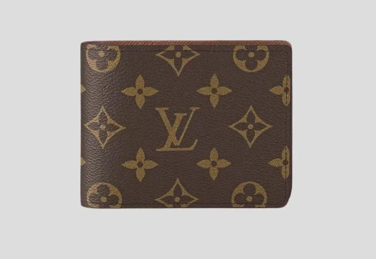 Louis Vuitton Brown Logo Bifold Men's Wallet Folding- Free Shipping