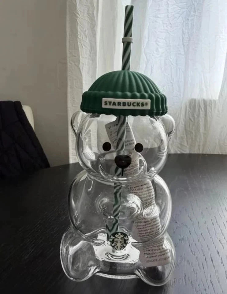 2025 Starbucks Glass Bearista Bear Cold Cup Holiday Limited Edition