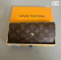 Louis Vuitton Women's Long Trifold Wallet Brown Monogram Leather