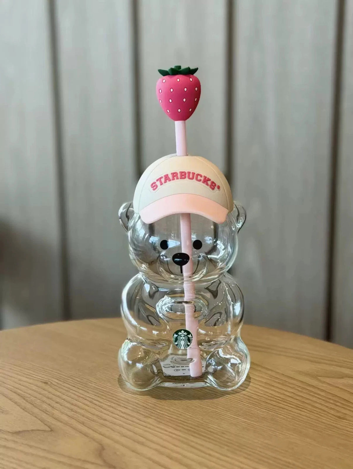 2026 New Starbucks Bearista Bear Cup Tumblers Strawberry Topper Baseball cap