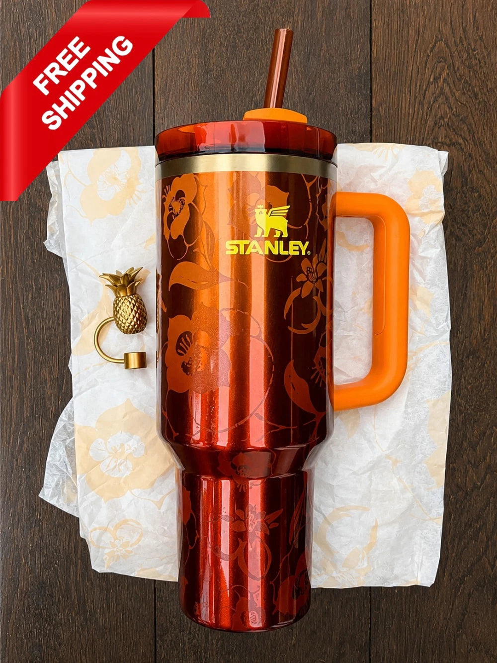 The Stanley 1913 x KAROL G 40 oz Quencher H2.O FlowState Tumbler