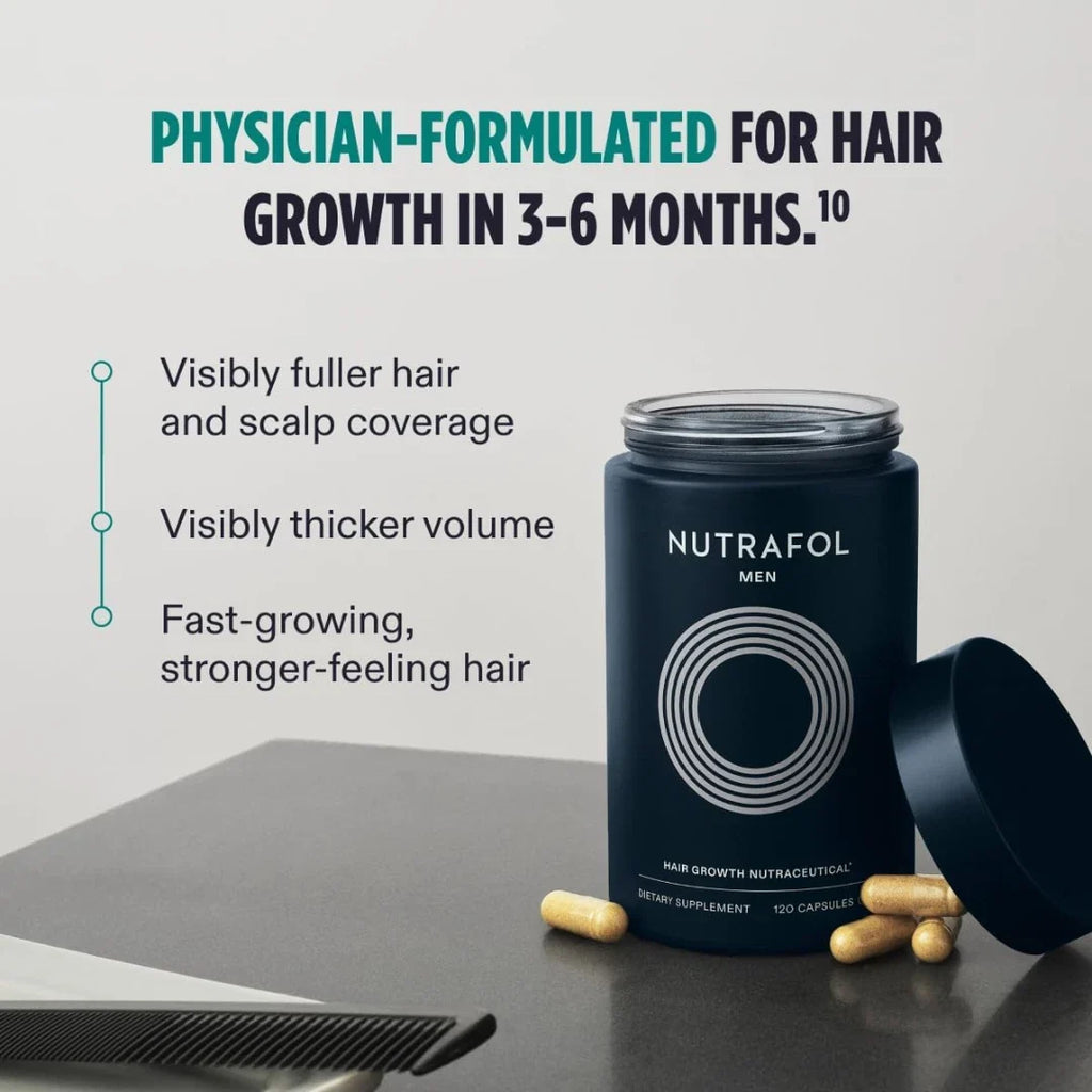 2  Pack Nutrafol Men Hair Growth Nutraceuticals Dietary Supplement 120 Capsules