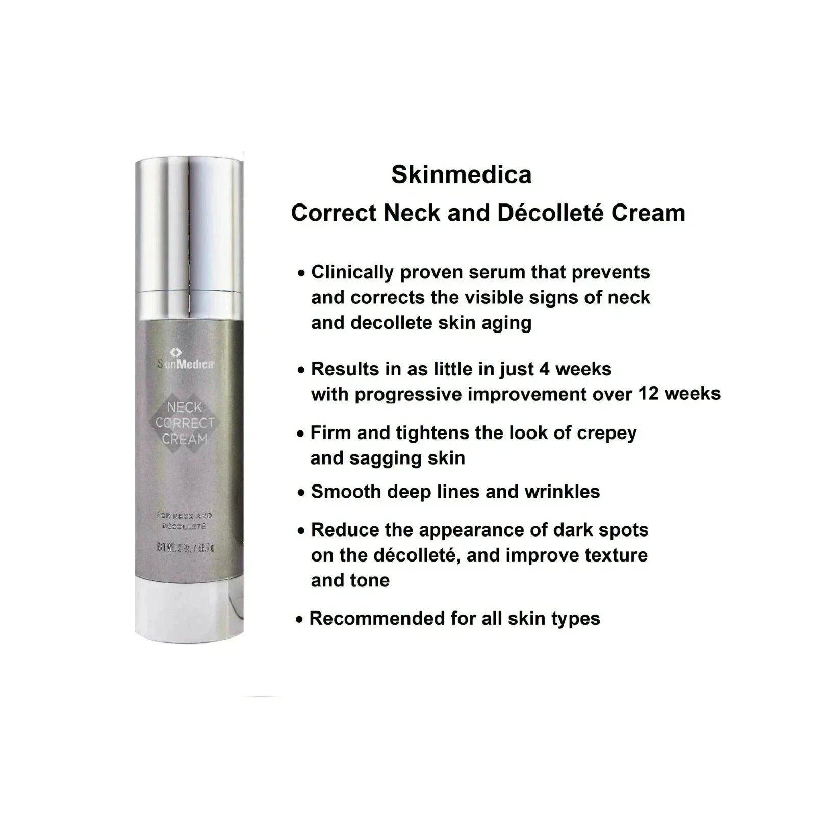 SkinMedica Neck Correct Cream 2 oz. Neck And Chest Treatment New and sealed box.