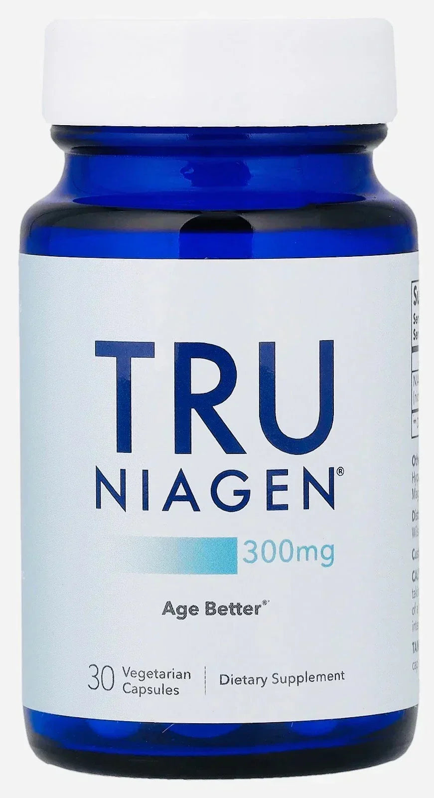 TRU NIAGEN Formula NAD+ NR Supplement 300mg Nicotinamide Riboside30 Capsules