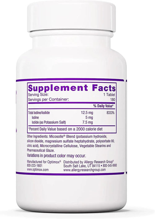 2X Optimox Iodoral 12.5 mg, 90 Tablets/each - Thyroid Support